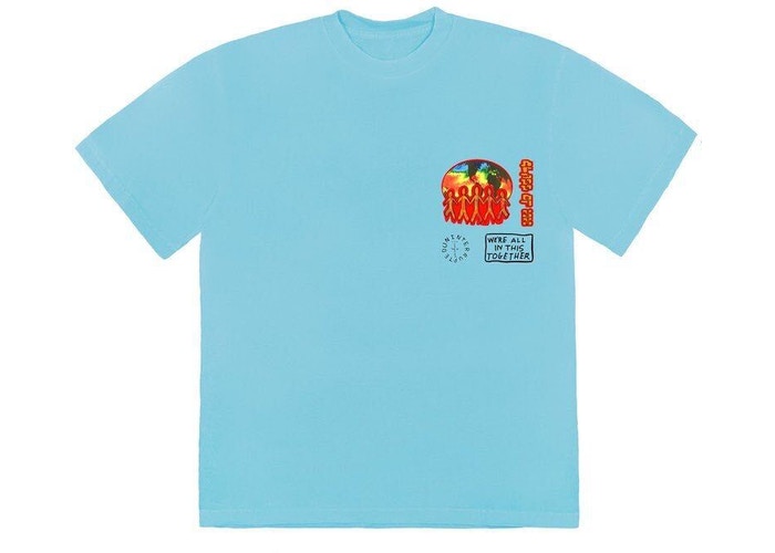 Travis Scott Lebron Cactus Jack C/O 2020 T-Shirt Light Blue
